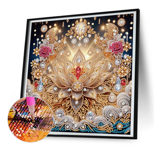 Lotus - Special Shaped Drill Diamond Painting 30*30CM