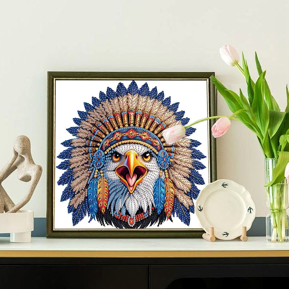 Indian Eagle - Special Shaped Drill Diamond Painting 30*30CM