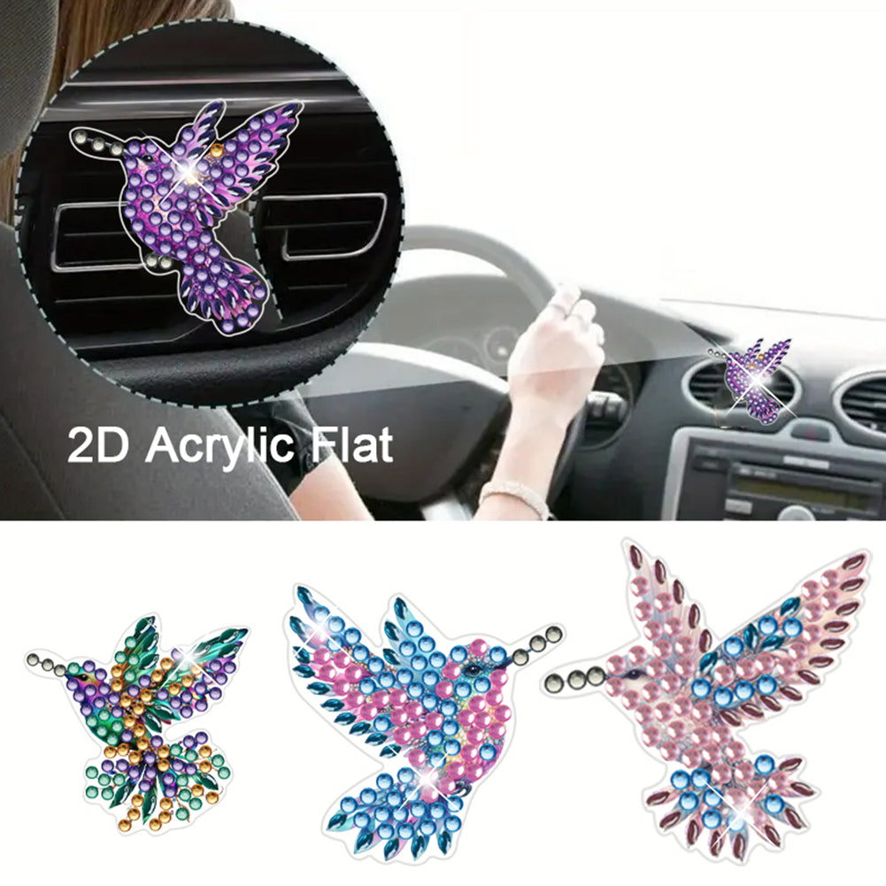 4pc Flower Animal DIY Diamond Painting Car Air Vent Clip Air Freshener for Adult