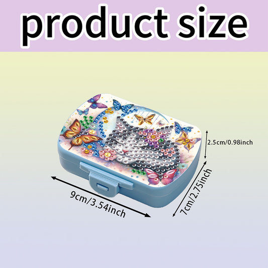5D DIY Diamond Painting Dot Pill Case Diamond Art Pill Storage Box for Art Craft