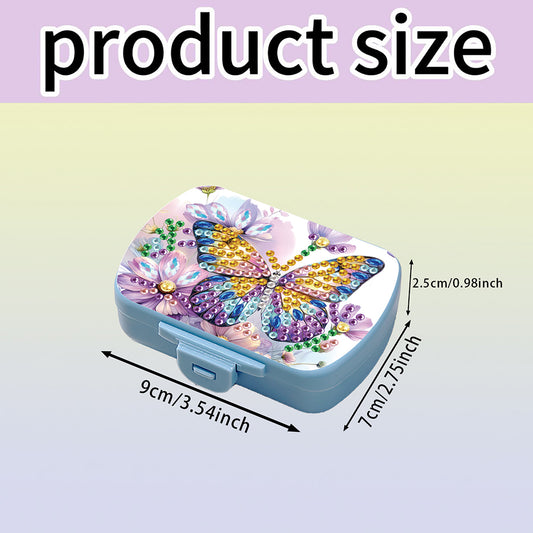 5D DIY Diamond Painting Dot Pill Case Diamond Art Pill Storage Box for Art Craft