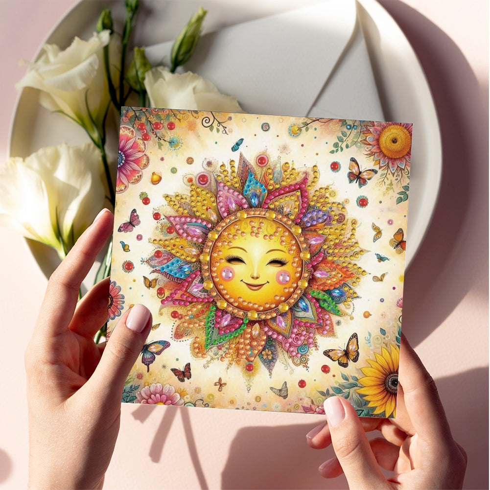 6pcs Diamond Painting Greeting Cards DIY Handmade Diamond Art Cards for Adults