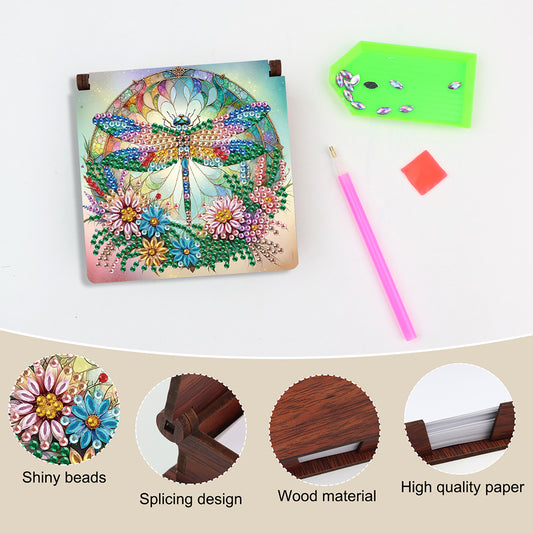Animals Diamond Painting Notecard Box Gem Art Sticky Note Holder for Home Office