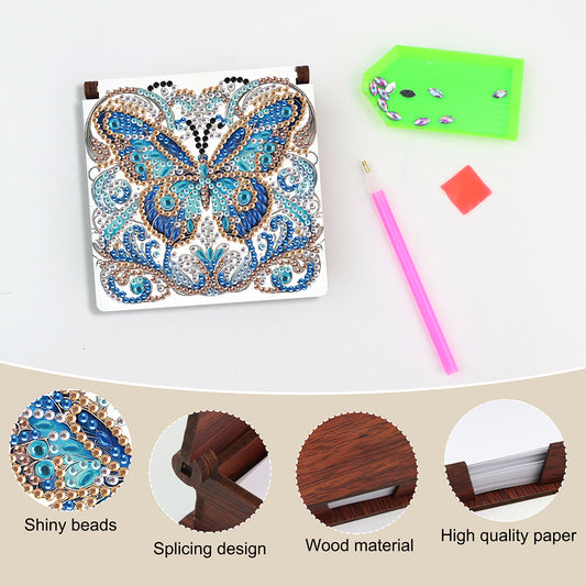 Animals Diamond Painting Notecard Box Gem Art Sticky Note Holder for Home Office
