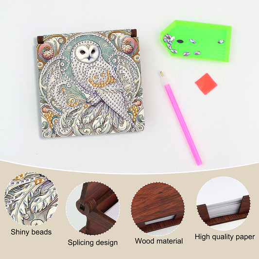 Animals Diamond Painting Notecard Box Gem Art Sticky Note Holder for Home Office