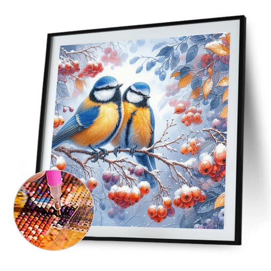 Blue Cardinal - Full Round Drill Diamond Painting 40*40CM