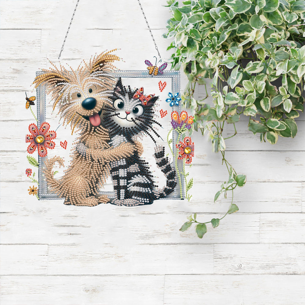 Acrylic Special Shape Animals Diamond Painting Ornaments for Garden Window Decor