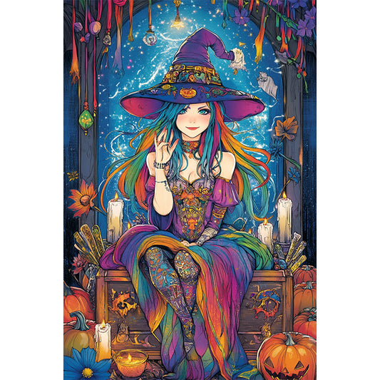 Magic Witch - Full AB Round Drill Diamond Painting 40*60CM