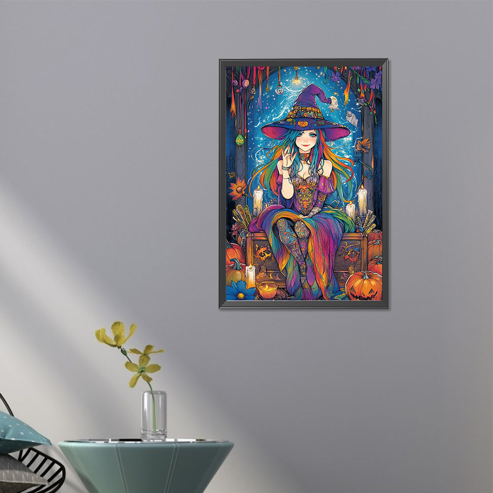 Magic Witch - Full AB Round Drill Diamond Painting 40*60CM