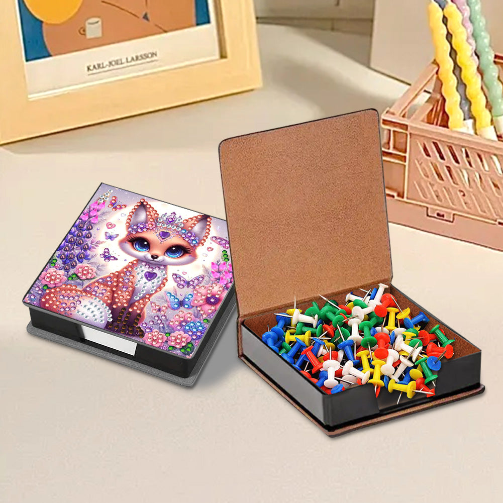 Leather 5D Diamond Painting Kit Note Box Diamond Art Notepad Box for Home Office