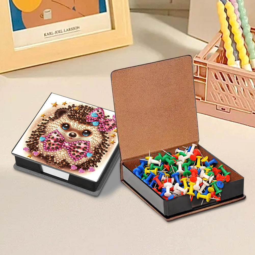 Leather 5D Diamond Painting Kit Note Box Diamond Art Notepad Box for Home Office