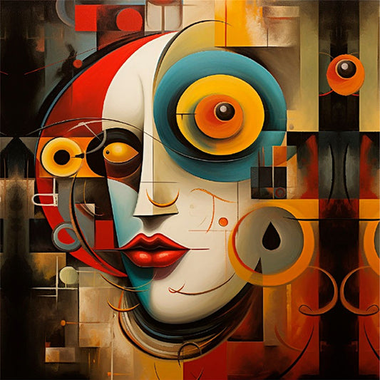 Abstract Figure Painting - 11CT Stamped Cross Stitch 40*40CM