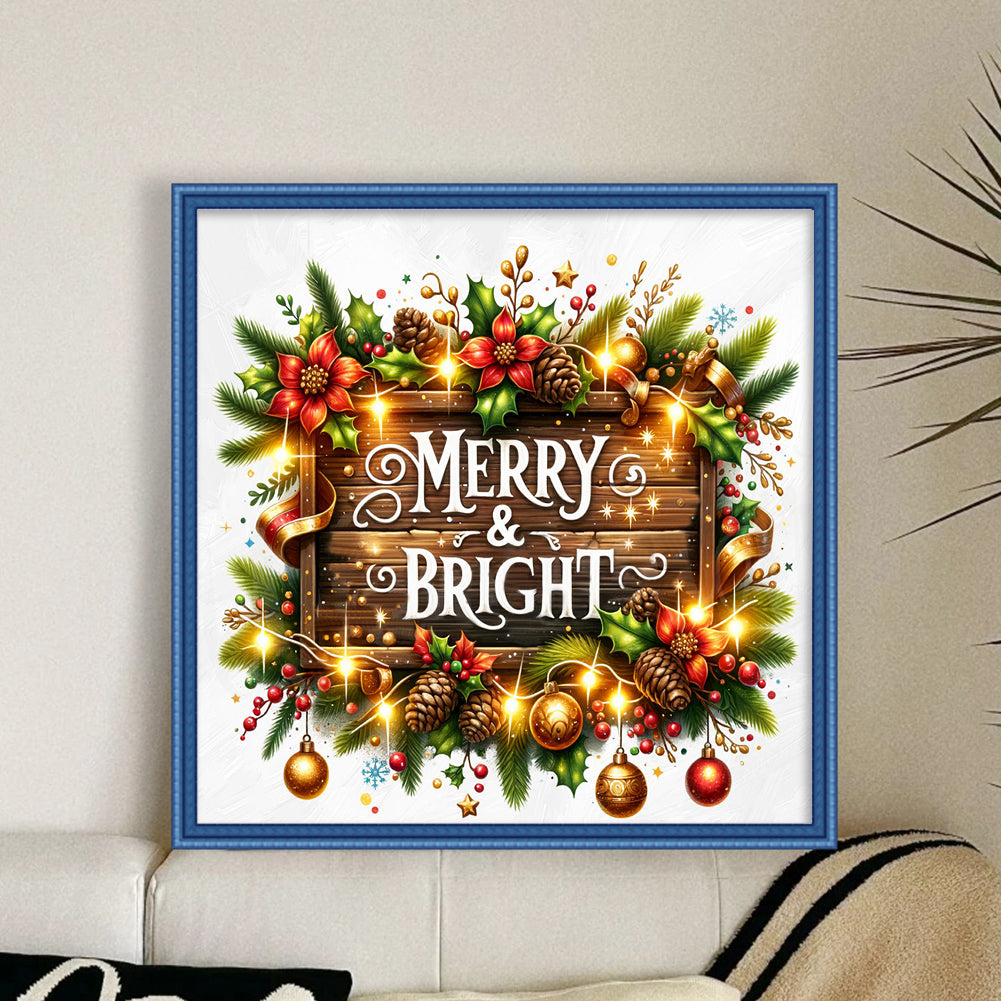 Christmas - 14CT Stamped Cross Stitch 50*50CM