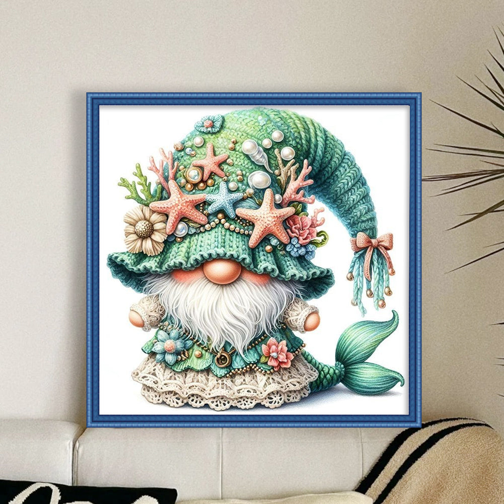 Mermaid Gnomes - 11CT Stamped Cross Stitch 40*40CM