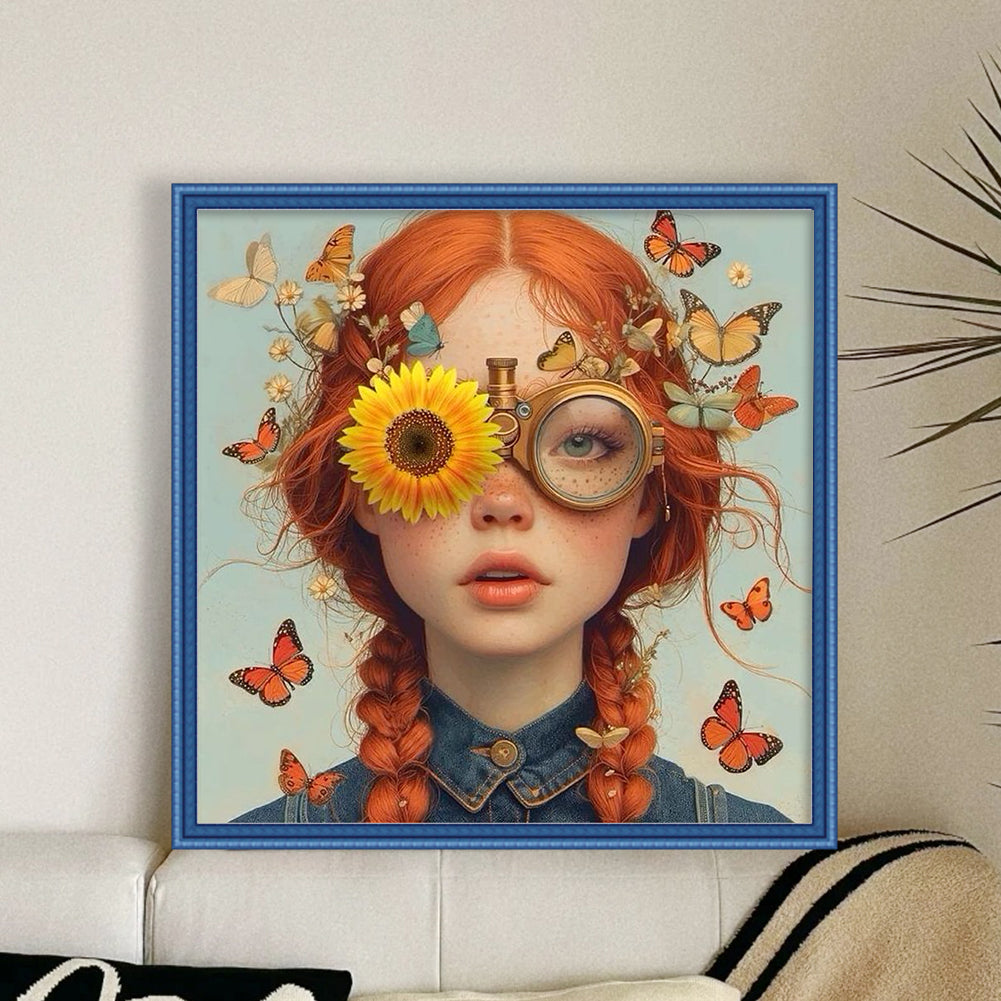 Butterfly Girls - 11CT Stamped Cross Stitch 50*50CM
