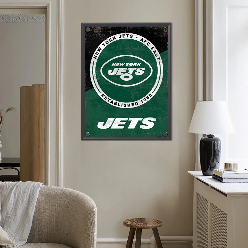 New York Jets - Full Round Drill Diamond Painting 40*50CM