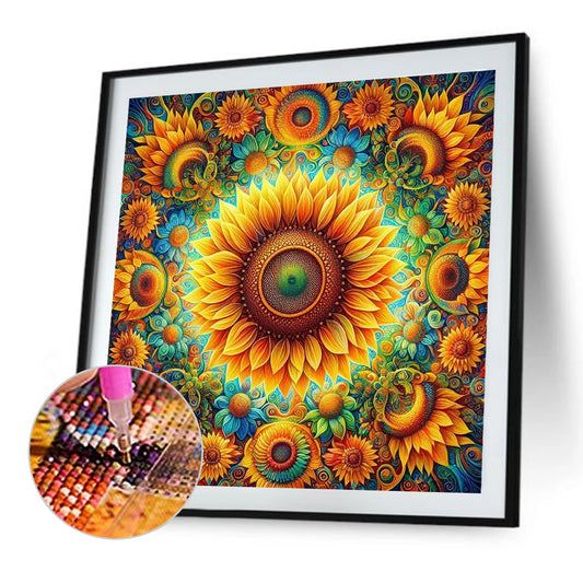 Sunflowers - Full Round Drill Diamond Painting 30*30CM