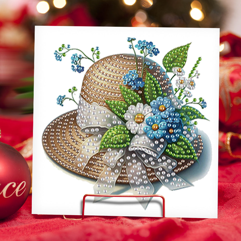 6Pcs Bouquet DIY Diamond Painting Card Diamond Drawing Card for Adults Beginners