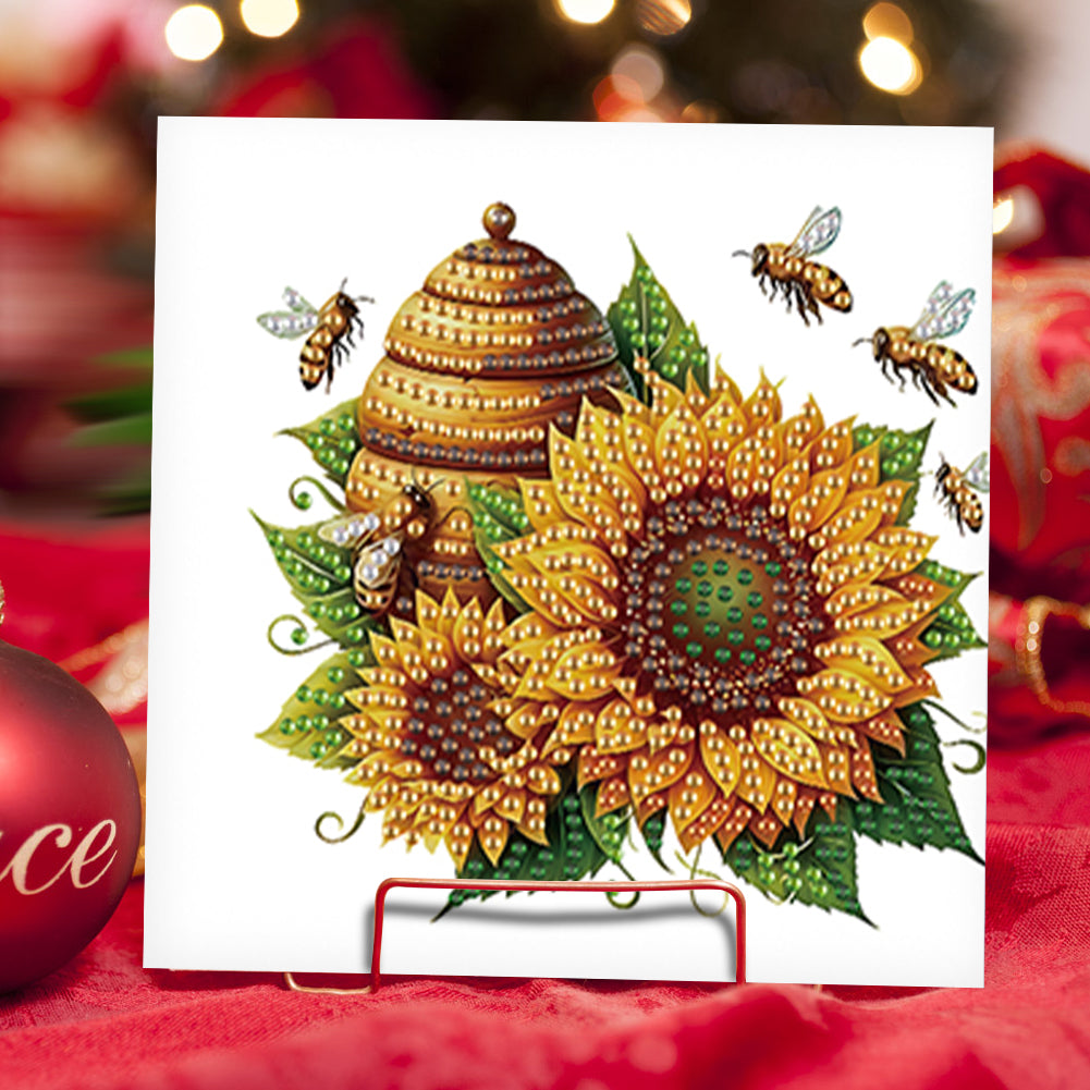 6Pcs Bouquet DIY Diamond Painting Card Diamond Drawing Card for Adults Beginners