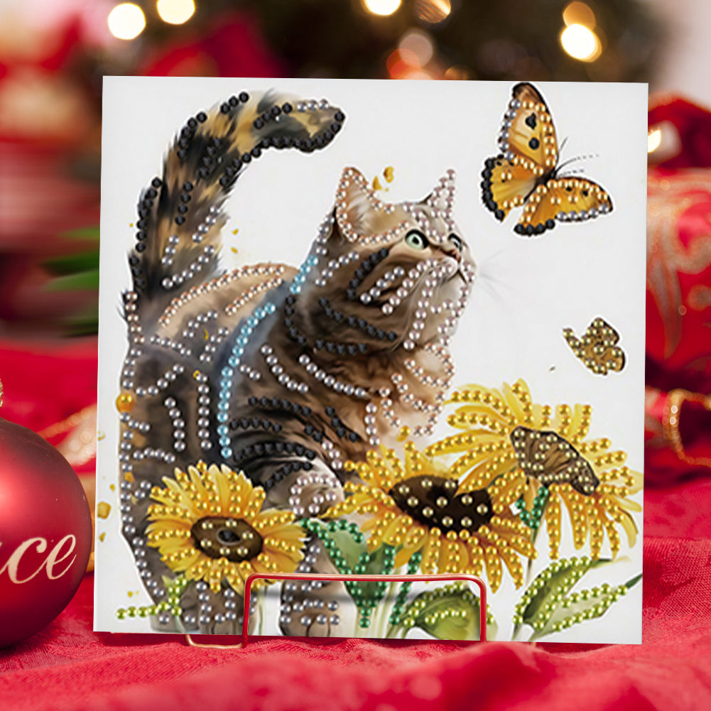 6Pcs Bouquet DIY Diamond Painting Card Diamond Drawing Card for Adults Beginners