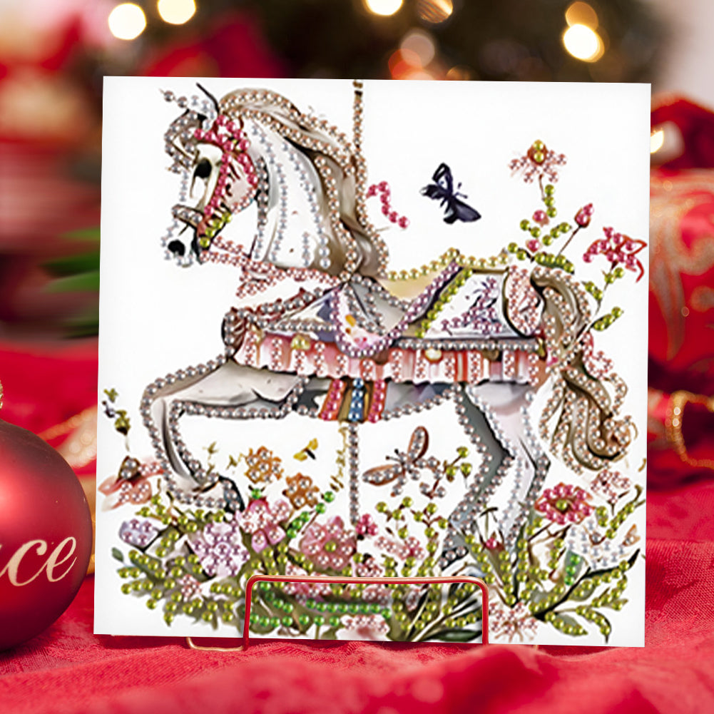 6Pcs Bouquet DIY Diamond Painting Card Diamond Drawing Card for Adults Beginners