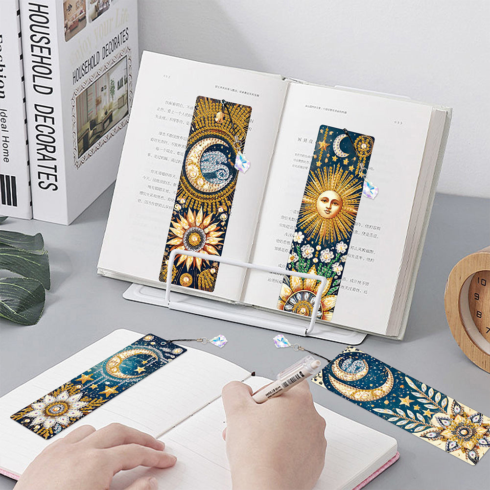 4Pcs Special Shape Dragonfly DIY Bookmarks Diamond Painting Kits for Book Lovers