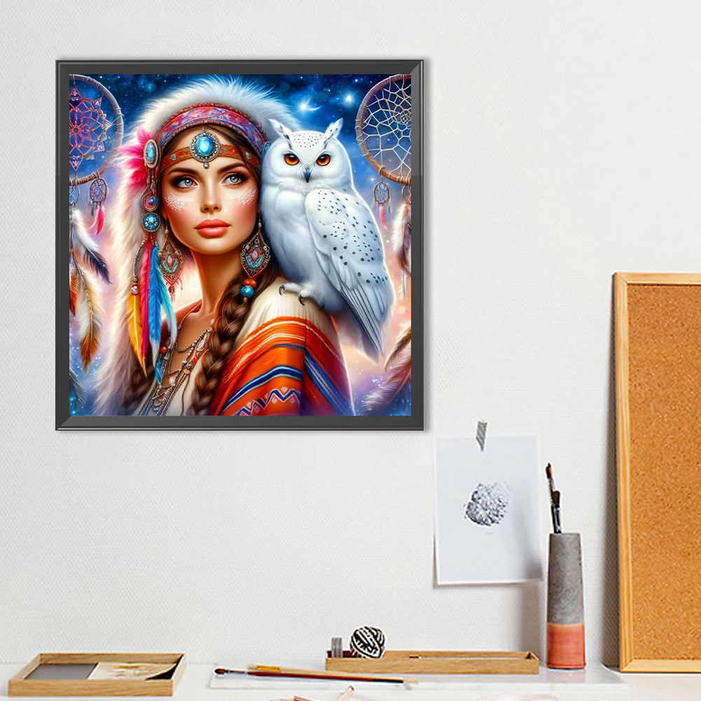 Beauty And Animals - Full Round Drill Diamond Painting 40*40CM