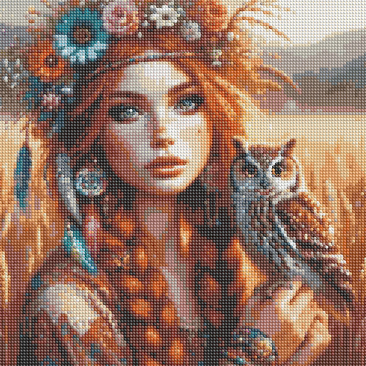 Beauty And Animals - Full Round Drill Diamond Painting 40*40CM