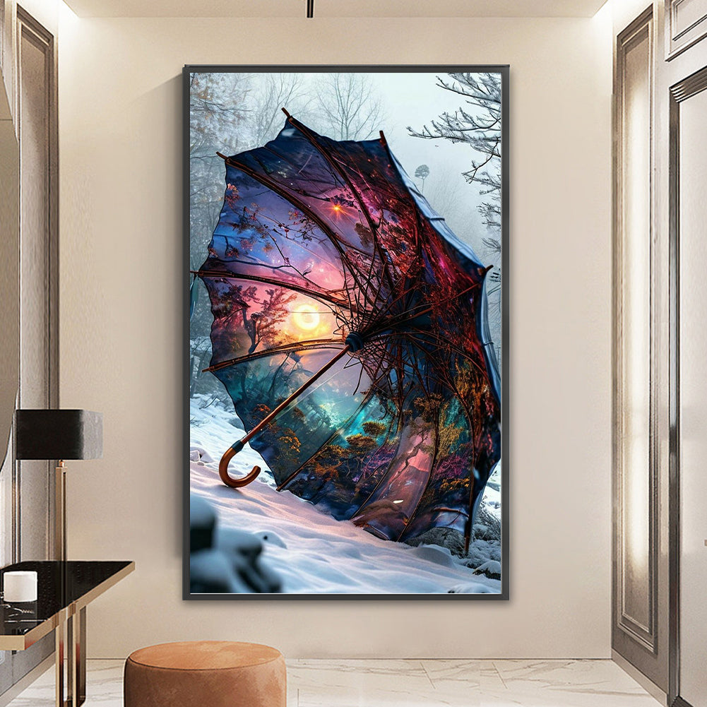 Scenery Umbrella - 14CT Stamped Cross Stitch 40*65CM