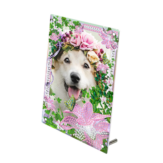 Special Shape Flower Table Top Diamond Painting Frame Kits for Home Office Decor