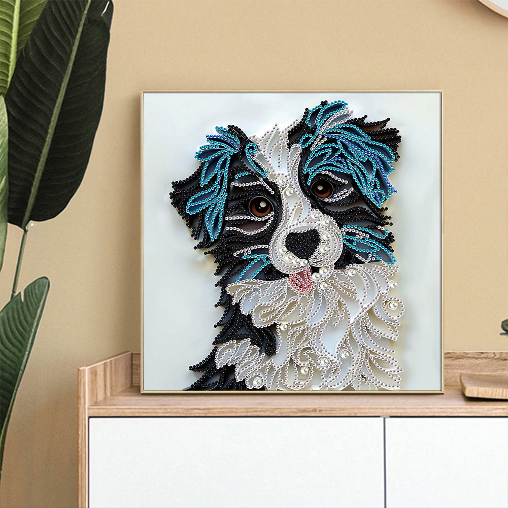Quilled Puppy - Special Shaped Drill Diamond Painting 30*30CM