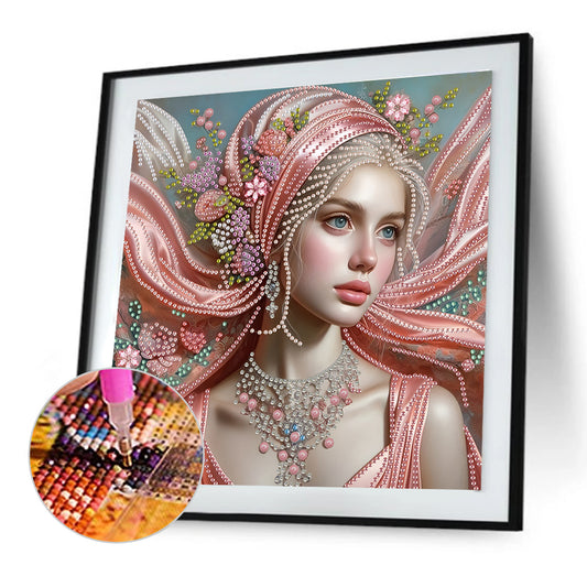 Lady Beauty - Special Shaped Drill Diamond Painting 30*30CM