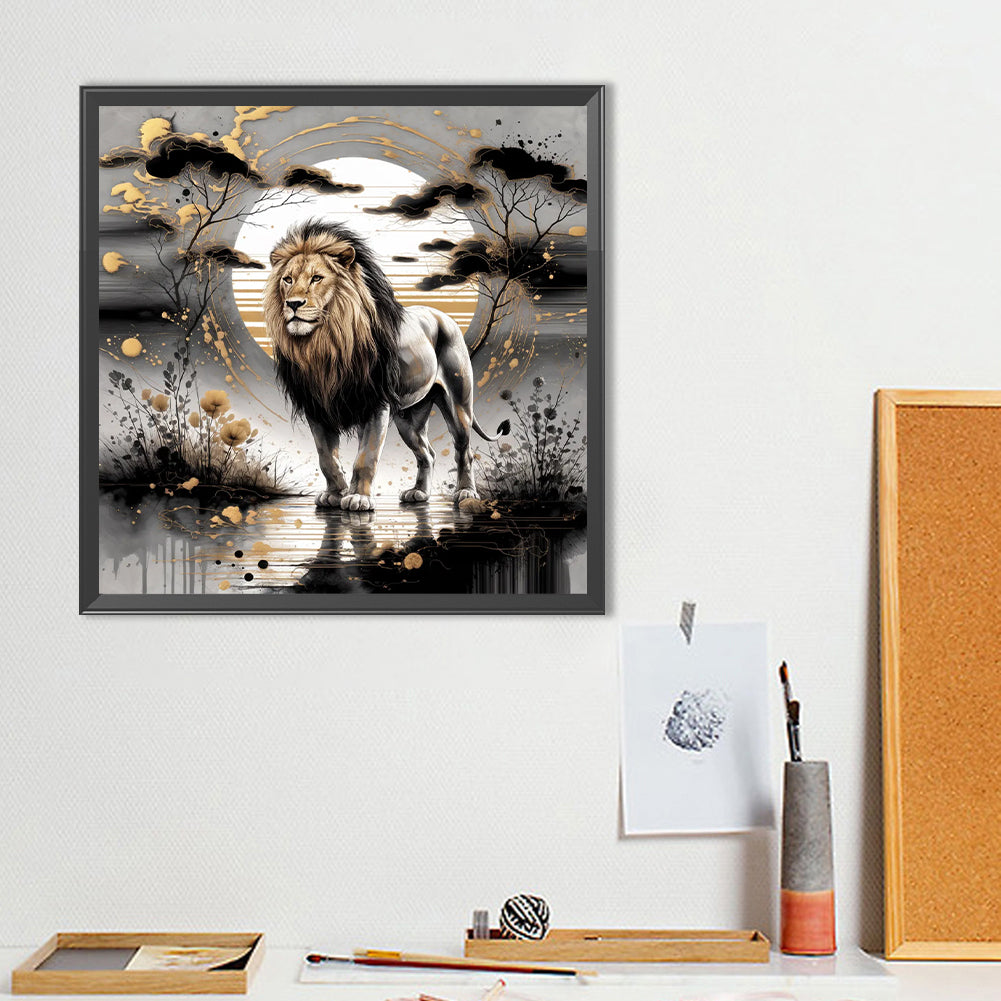 Lion - Full Round Drill Diamond Painting 40*40CM