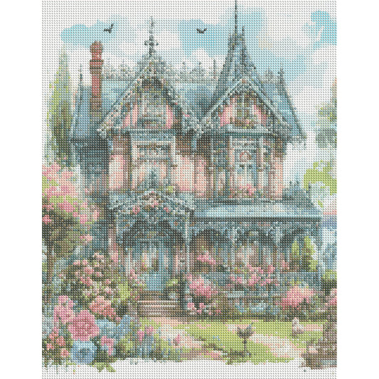 House Castle - Full Round Drill Diamond Painting 40*50CM