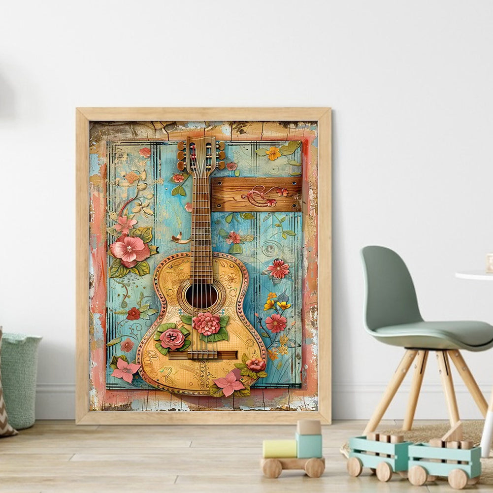 Guitar - 11CT Stamped Cross Stitch 40*50CM