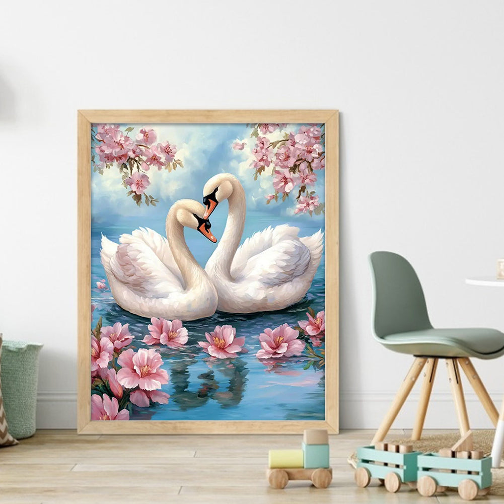 Swan - 11CT Stamped Cross Stitch 40*50CM