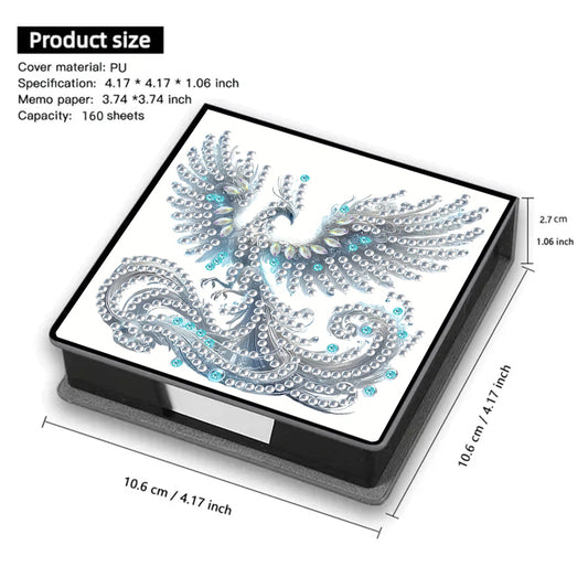 Leather 5D Diamond Painting Kit Note Box Diamond Art Notepad Box for Home Office