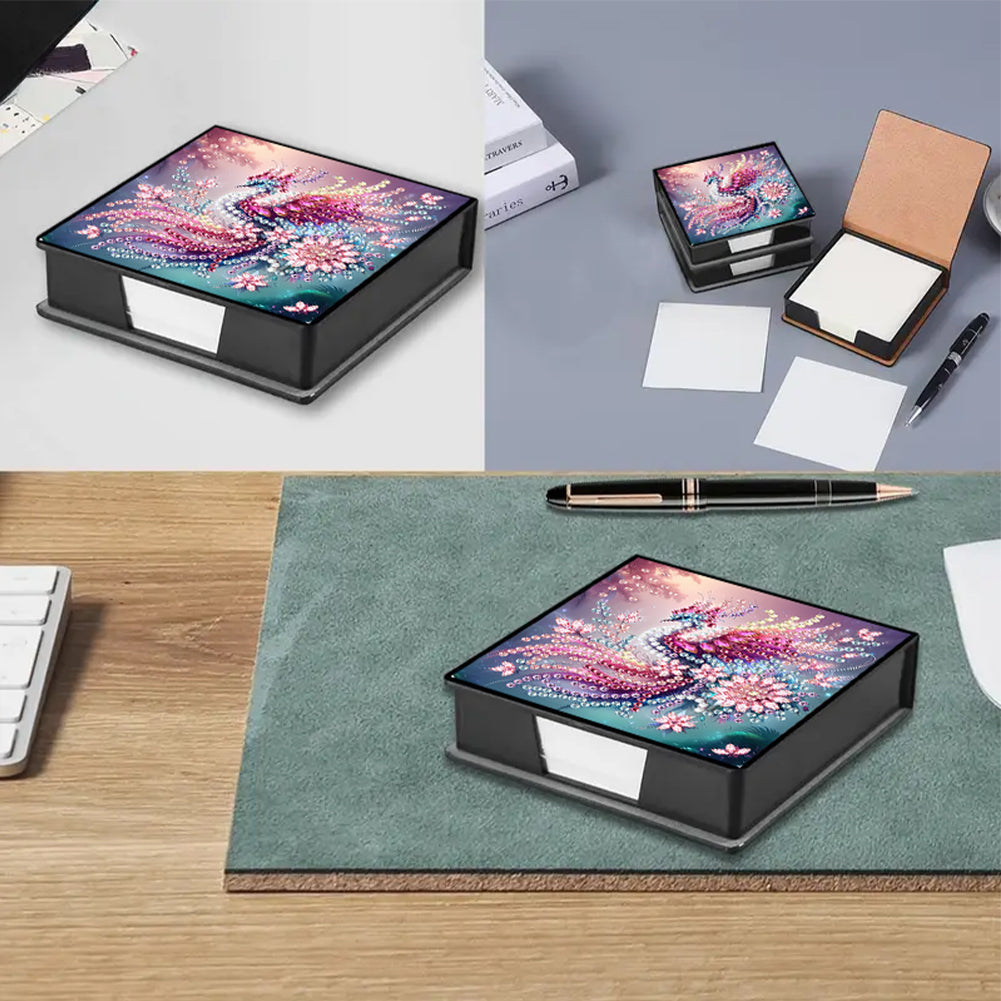 Leather 5D Diamond Painting Kit Note Box Diamond Art Notepad Box for Home Office
