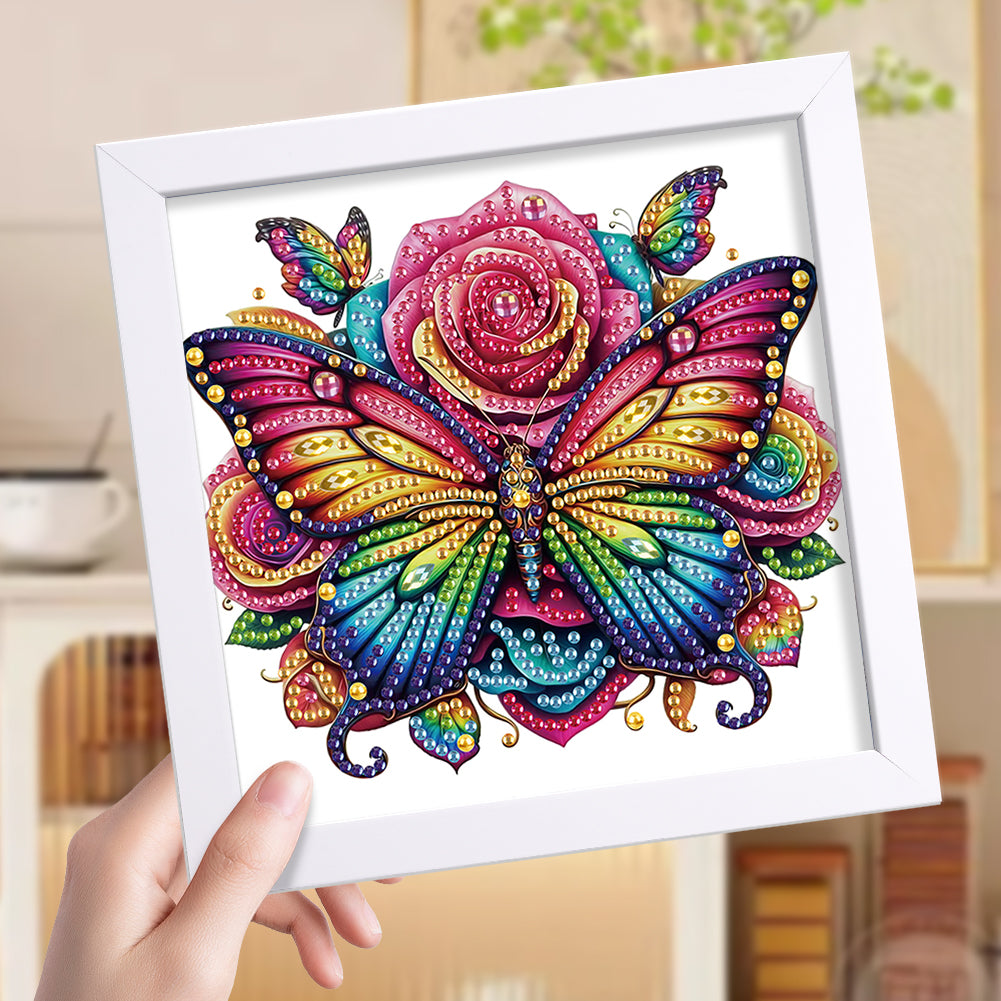 Butterfly Bouquet - Special Shaped Drill Diamond Painting 15*15CM