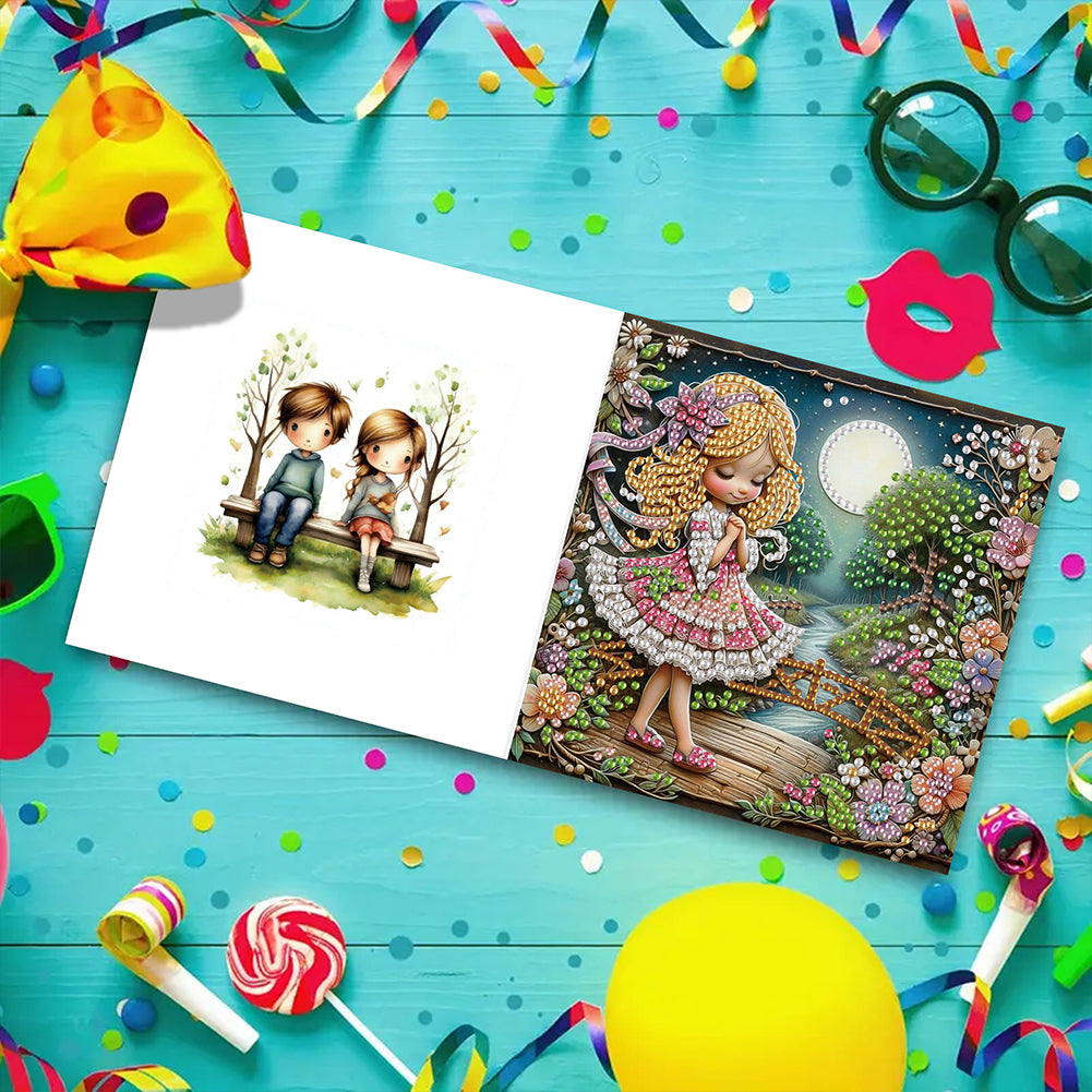 6pcs Diamond Painting Greeting Cards Handmade DIY Diamond Art Cards for Adults