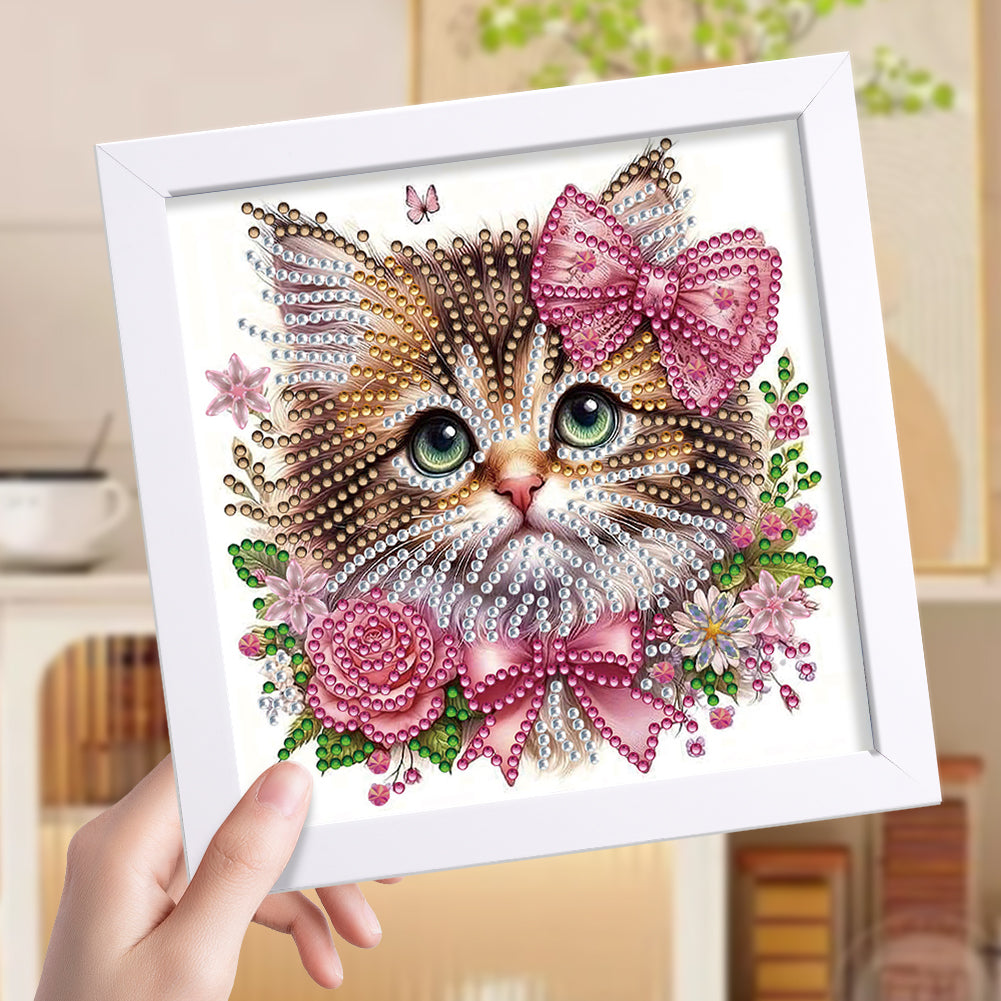 Cat - Special Shaped Drill Diamond Painting 18*18CM