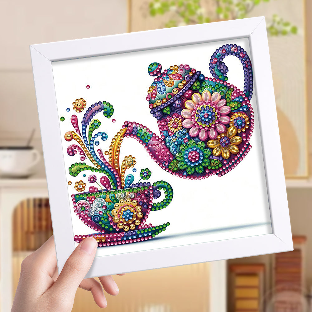 Mandala Teapot - Special Shaped Drill Diamond Painting 18*18CM
