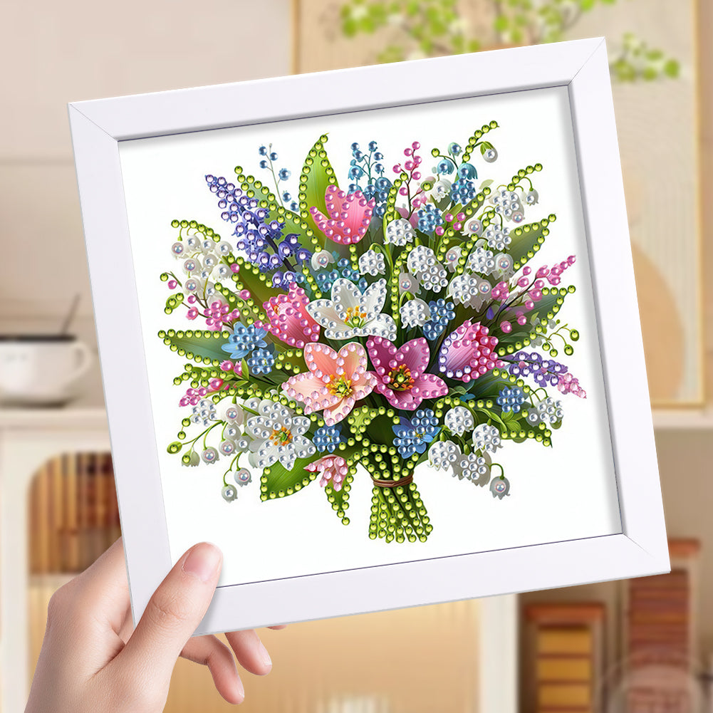 Bouquet - Special Shaped Drill Diamond Painting 18*18CM