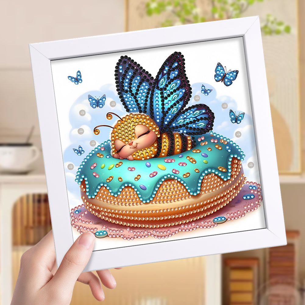 Butterfly Bee - Special Shaped Drill Diamond Painting 18*18CM