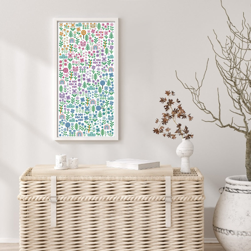 Magazine Cartoon - 14CT Stamped Cross Stitch 20*39CM(Xiaobai Brand)