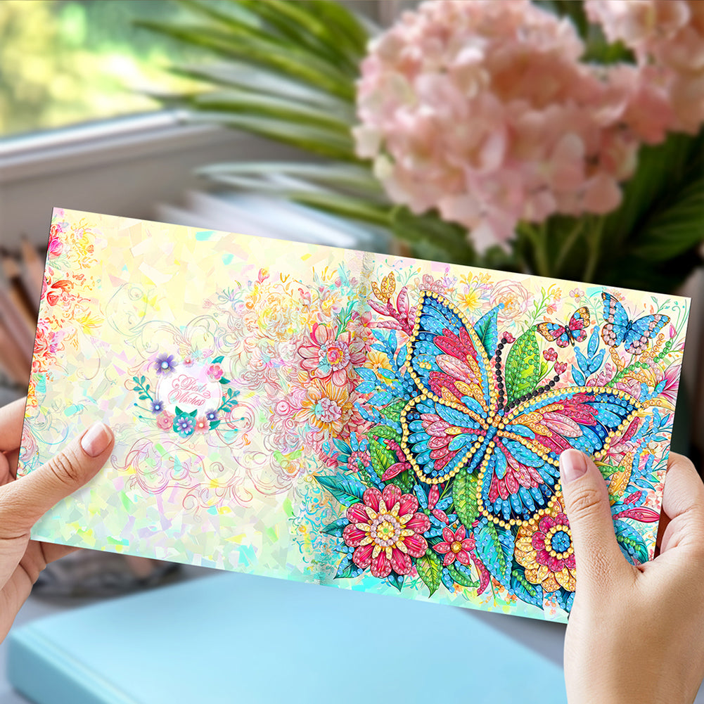 8/12pcs Diamond Painting Greeting Cards Handmade Diamond Art Cards for Adults