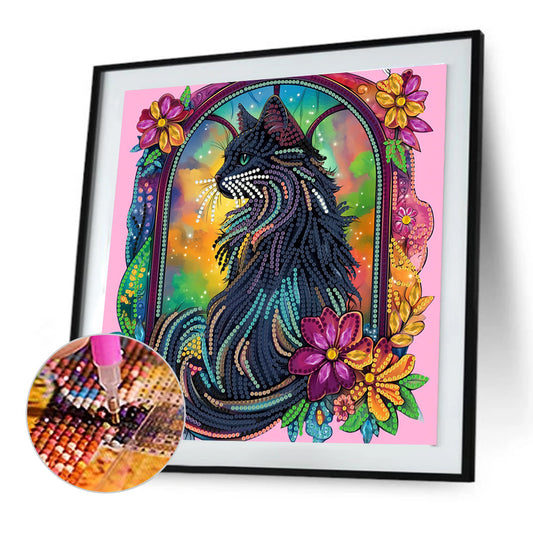 Black Cat - Special Shaped Drill Diamond Painting 30*30CM