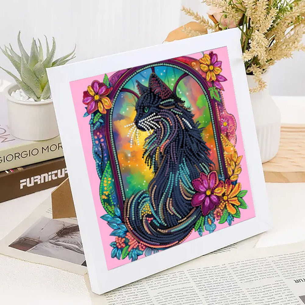 Black Cat - Special Shaped Drill Diamond Painting 30*30CM