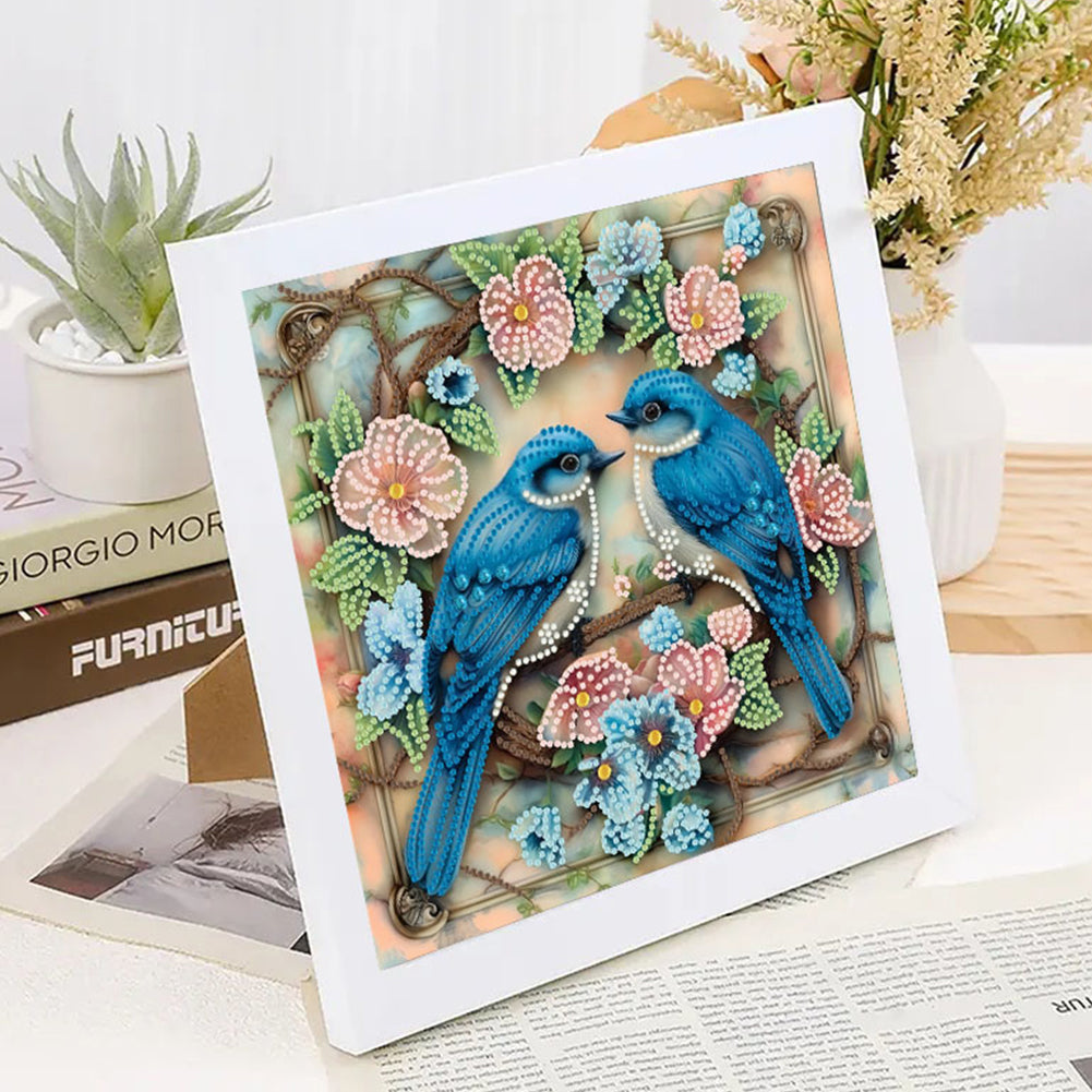 Bluebird - Special Shaped Drill Diamond Painting 30*30CM