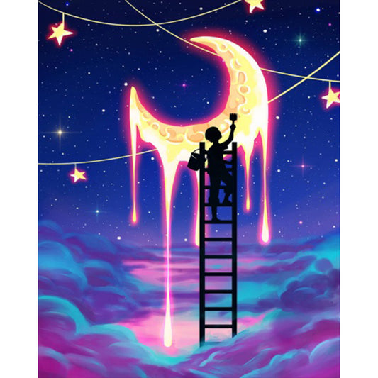 The Man Who Draws The Starry Sky - Full AB Round Drill Diamond Painting 40*50CM